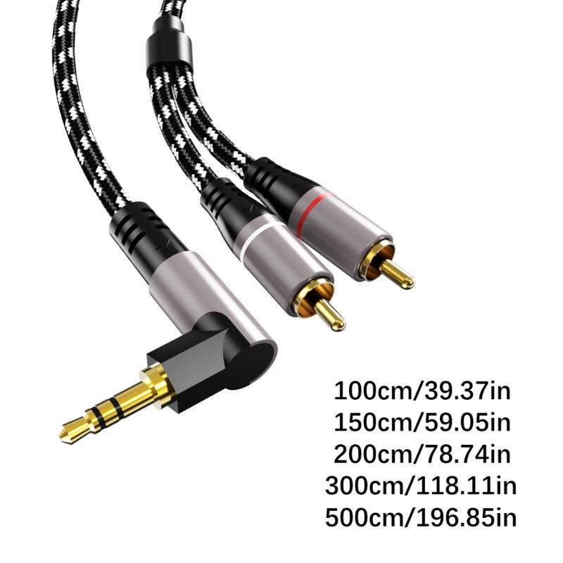 2RCA HIFI Auditory Cable 3.5mm Male To 2RCA Male For Home Theater PC TV HiFi Speaker Connection