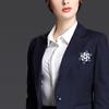 Fashion Retro Alloy Flower With Pearl Brooch Chest Flower Corsage Pearl Accessories Pin