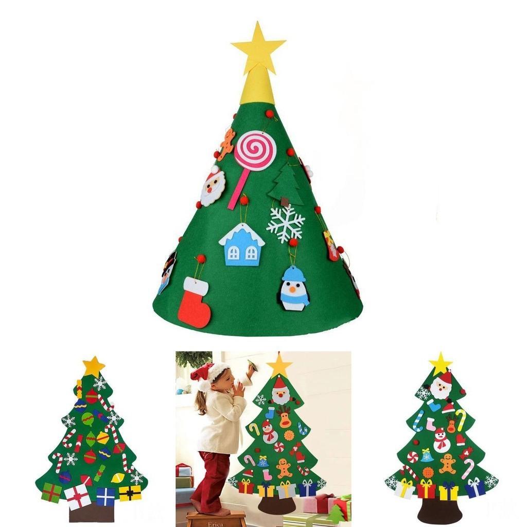 Bunte Kinder DIY Filz Weihnachtsbaumschmuck Perfekt für festliche Heimdekorationen