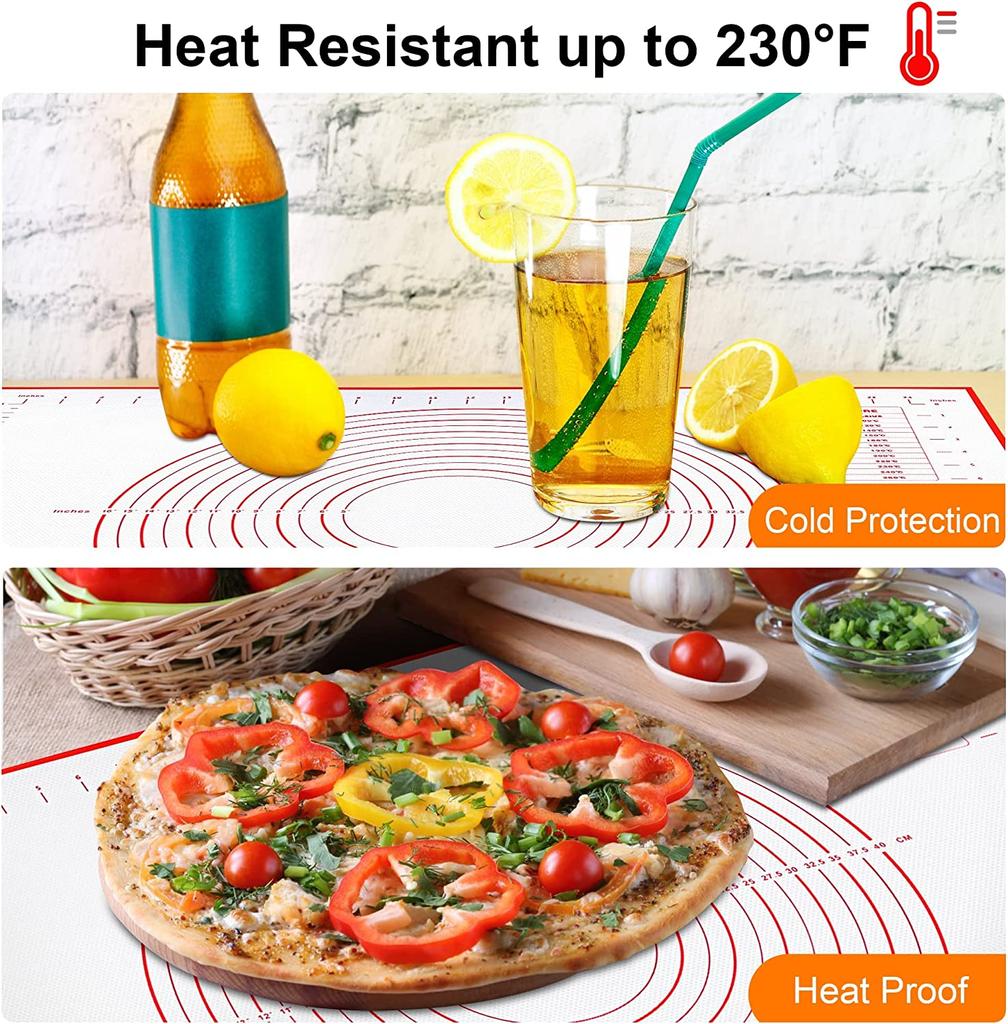 1PC Silicone Baking Mat Kneading Pad Dough Mat Pizza Cake Dough Maker Kitchen Cooking Grill Non-Stick Gadgets Bakeware