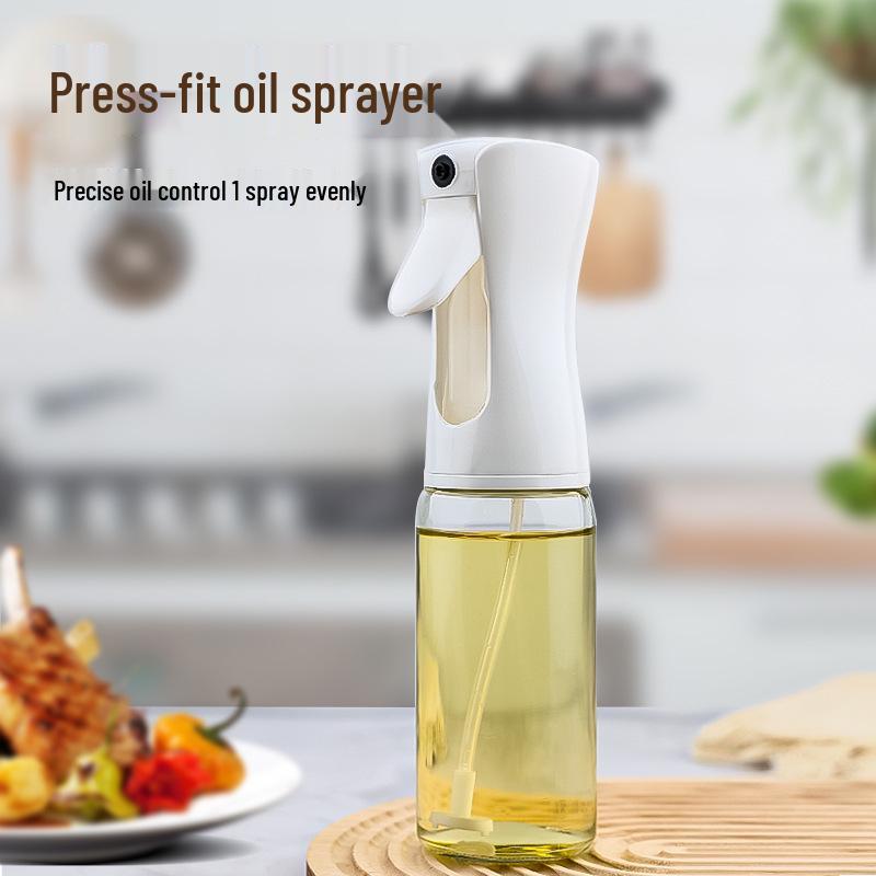 220ml Glass Oil Spray Bottle: Press-Type Atomizing for Controlled, Non-Stick Cooking