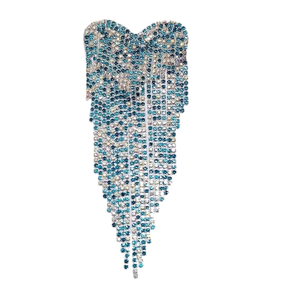 Beaded Tassel Epaulette Delicate Long Chain Punk Shoulder Jewelry Retro Heart DIY Clothing Appliques Accessories Men Women