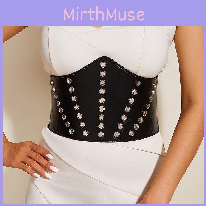 Fashion Retro Korean Style Wide Leather Belt With Zipper Buckle For Dresses