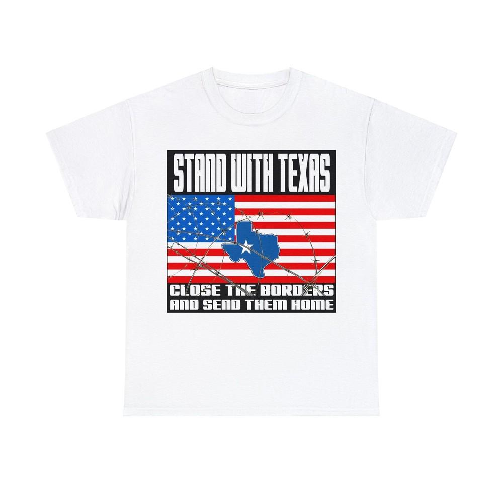 

I Stand With Texas Close The Border blk unisex Short Sleeve Tee Unisex T-Shirt XXL