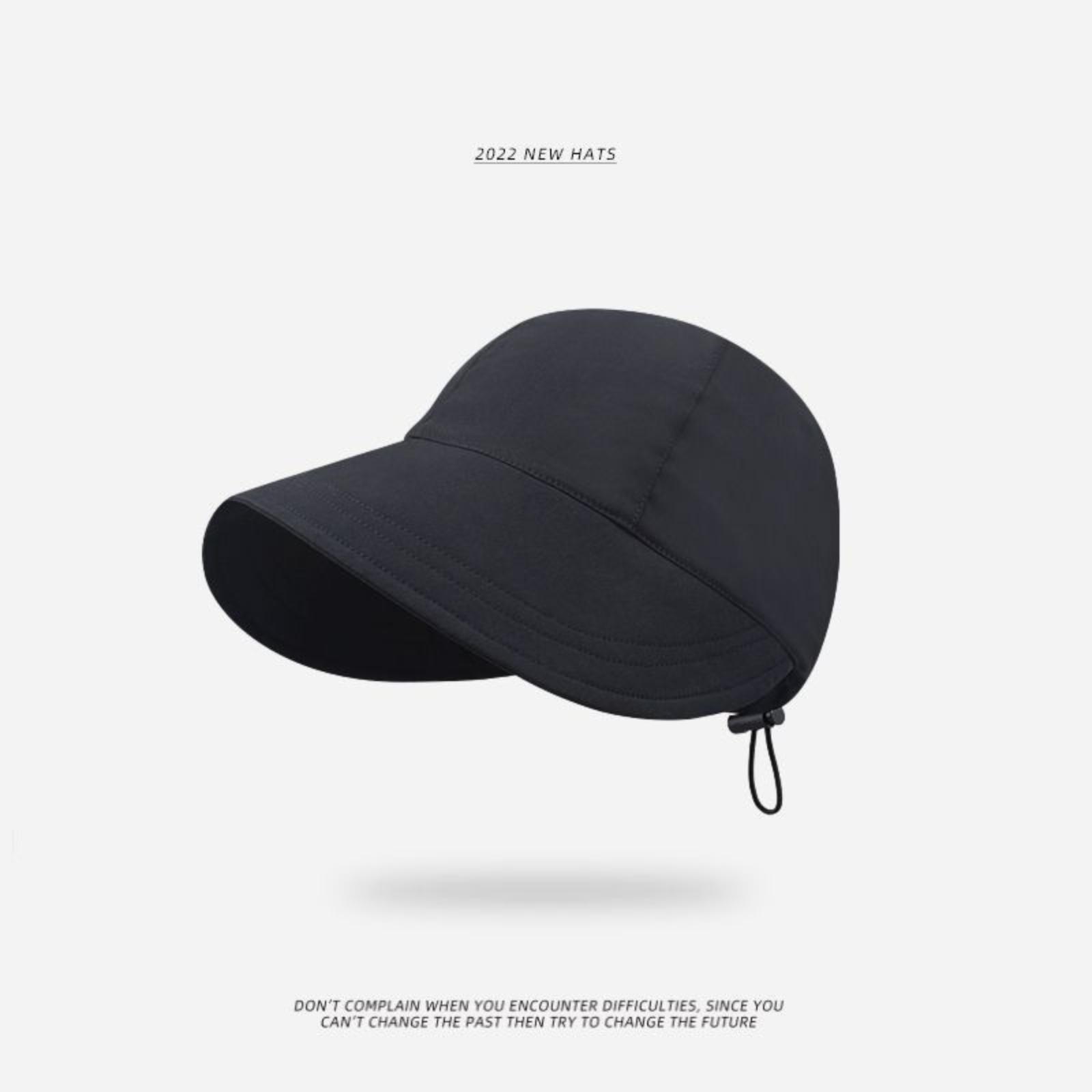 Black Baseball Quick-Dry Sun Hat for Outdoor Activities one size