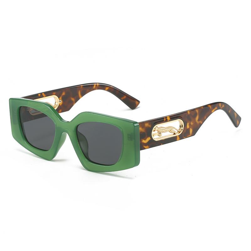 New Cat Eye Sunglasses Women Men Square Gradients Lens Pc Frame Leopard Decorate Brand Designer Sun Glasses Uv400 Shades