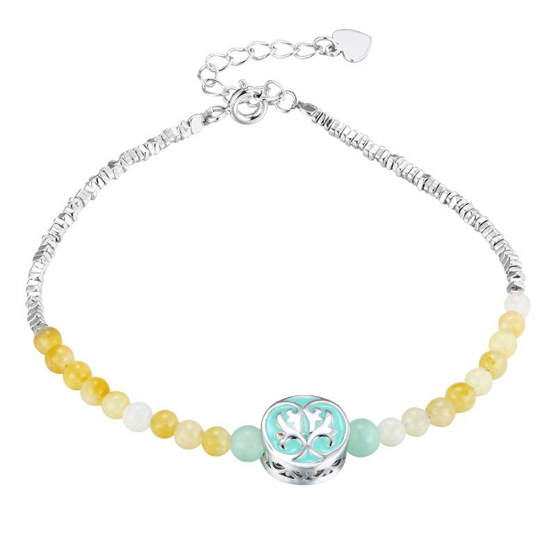 

New Chinese 925 silver agate broken silver bracelet, girls high-end beaded bracelet, free girlfriend accessories wholesale 925 silver