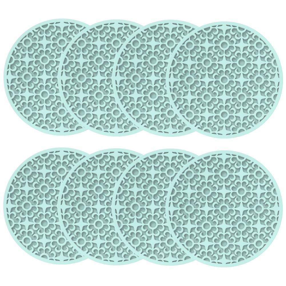 10cm Coasters 10x10x0.4cm 8 Pack Coasters Drinks Cup