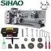 SIHAO Metal Lathe Machine 1100W 220x750mm 38mm Spindle Digital Display