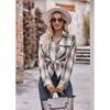 Autumn and Winter Casual and Fashionable Loose Checkered Women's Blouses & Shirts