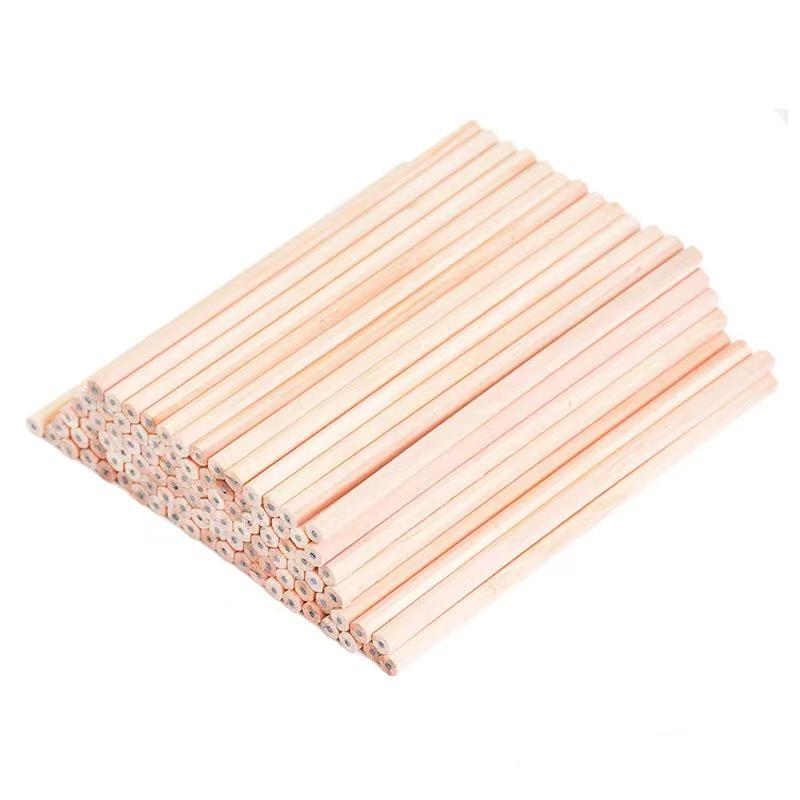 Hexagonal Non-Breaking Lead Children s HB Pencil, Student Sketch & Write, Triangular White Rod. Raw Wood