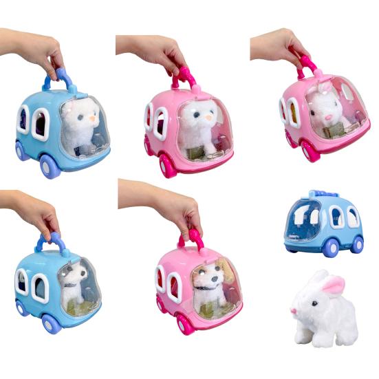 Elektronická plyšová hračka kočka přenosná klec simulace elektrická chodící skákající kotě hračka pro dětský dům na hraní a vzdělávání narozeninový dárek