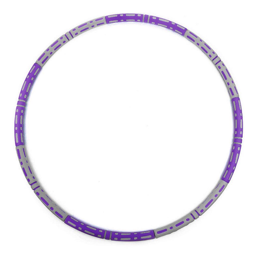 Weighted Fitness Hoop 6 Section Detachable Dual Color Abdomen Waist Slimming Exercise Hoop