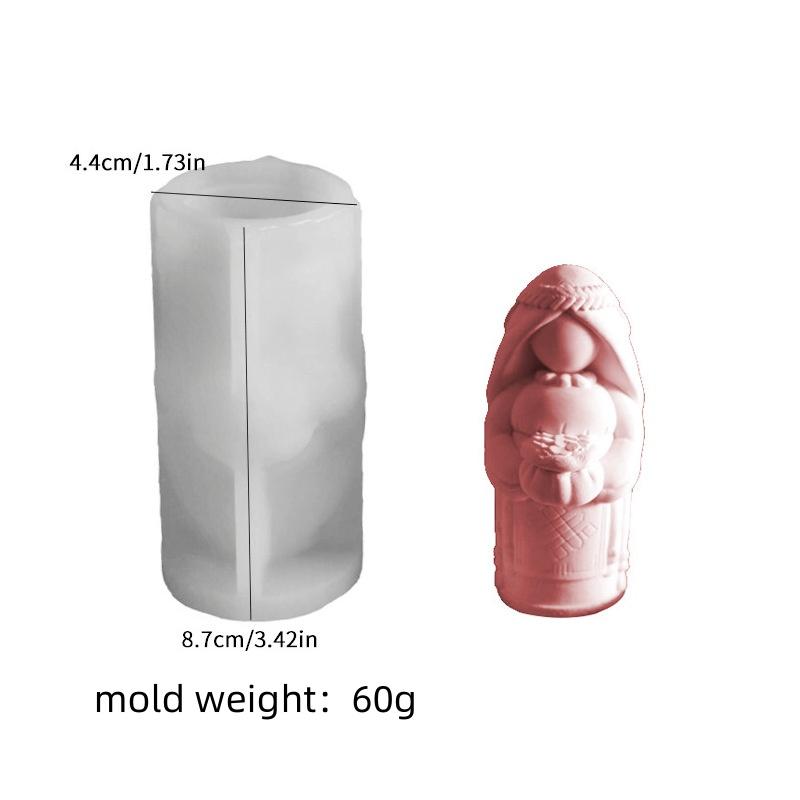 

3D Санта Мария Силиконовая форма для свечей Сделай сам Ручная работа Банка для денег Портрет принцессы Гипсовая поделка Форма для мыла и свечей Домашнее украшение