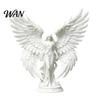 Office Desk Angel Statue 3D Printed Figurine with Large Wings, White Matte Statue, Decoration Aesthetic Minimalist Sculpture for Home Desktop