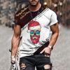 Summer Fashion Comfortable Loose Large T-shirt Christmas 3D Printed Casual Breathable Sports Versatile Round Neck Short Sleeved Men's T-shirt