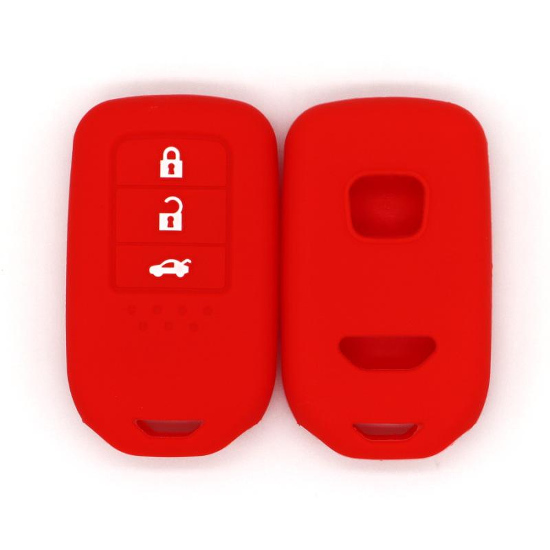 

Silicone key cover is suitable for the old ninth-generation Honda Accord smart 3-button XRV one-button start version anti-drop красный