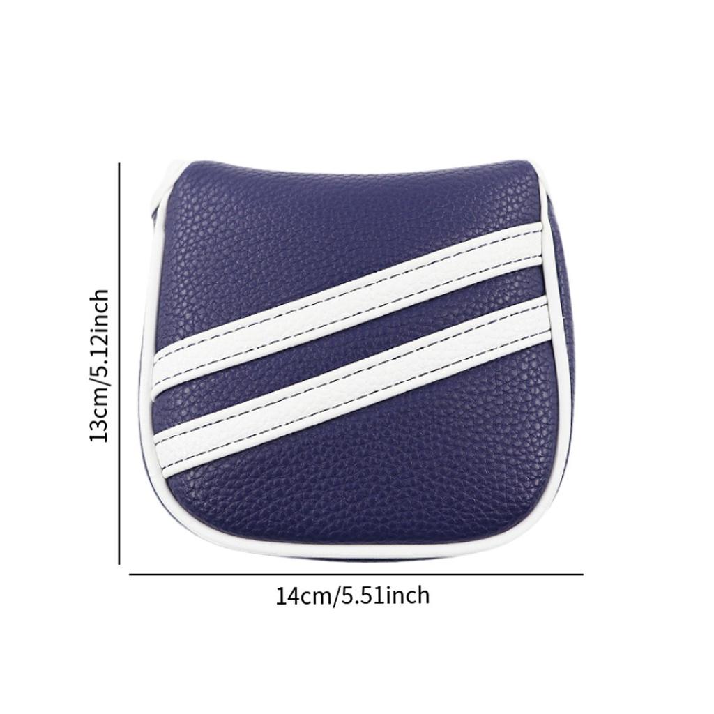 Wear Resistant Golf Mallet Putter Cover Soft PU Leather Headcover Sleeve for Golf Club Protection on the Course