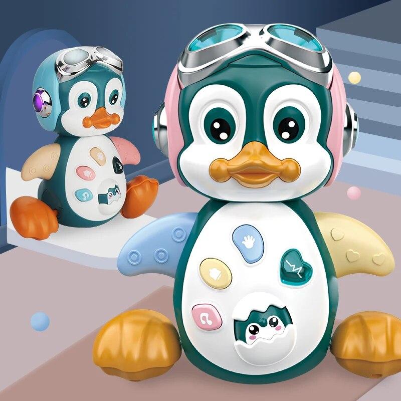 1PC Baby Musical Penguin Toys Crawling Walking Moving Tummy Time Light Up Infant Toys Baby Toys Interactive Learning Toddler Gift