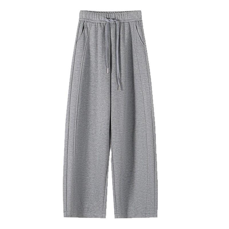 2025 Autumn/Winter Women's Woolen Curved Blade Wide-Leg Pants, Plus Velvet, Thick, Comfortable, Skin-Friendly, Casual Banana Pants