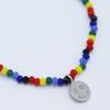 BONBEAU Rainbow Crystal Beads Bracelet Rainbow Silver Smile Bead Bracelet