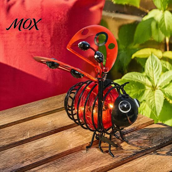 Wetterfeste Garten-Bienenleuchten, Solarbetriebene Hängelichter, Metall-Wackel-Federschmuck, Skurrile Hofdekorationen, IP65 Wasserdichte Lichterketten für