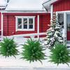 Artificial Pine Topiary Realistic Faux Pine Bushes Artificial Greenery with Spike Christmas Topiary