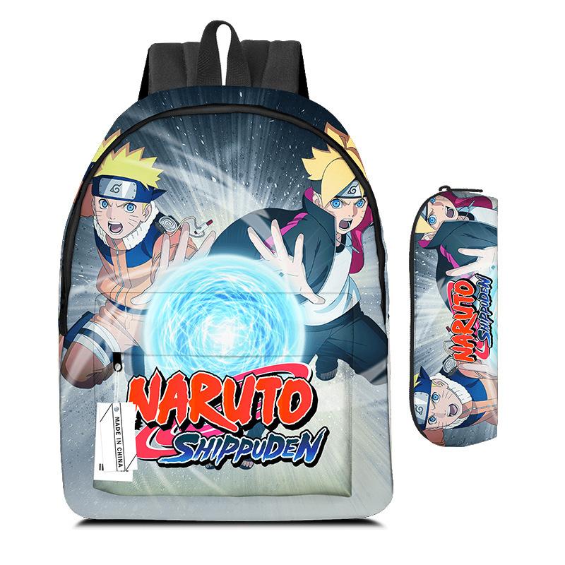 Naruto Backpack Naruto Two-Piece Set Elementary And Secondary School School Bag Children'S Backpack