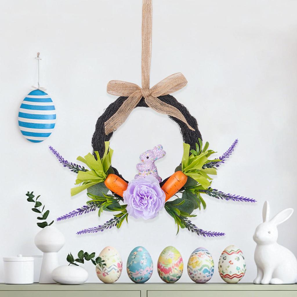 Easter Rabbit and Egg Wreath - Outdoor Garden Party Ornament