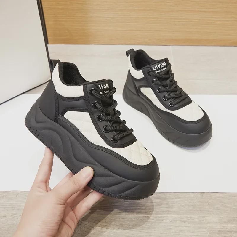 Damen 2024 Samt High-Top Sneaker - Trendige, weich besohlte Freizeitschuhe für Herbst und Winter