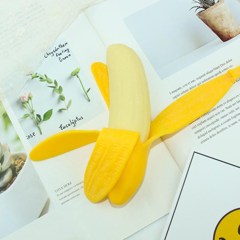 Fun Banana Stress Relief Toy For Kids, Teens Squeeze, Vent, And Play!