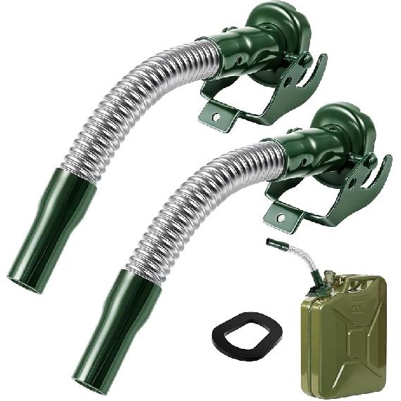 BBTO 1 Pcs Flexible Jerry Can Spout Stainless Steel Long Nose Spout Replacement Compatible With Wavian Jerry Can (Silver)