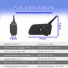 EJEAS V7 Motorcycle Helmet Bluetooth Headset Waterproof Walkie-talkie Communicator Long Standby Suitable for 7 People Riding Set