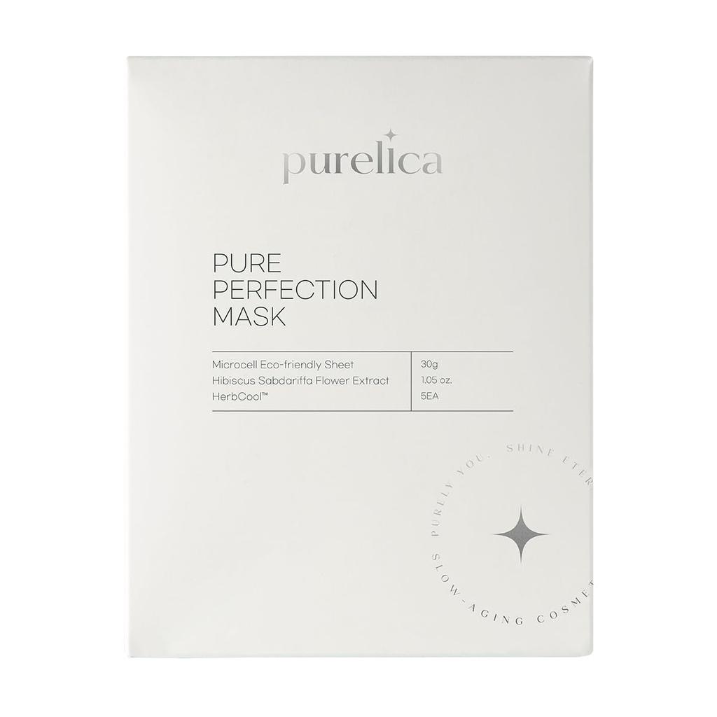 PURELICA Pure Perfection Mask Sheet Mask for Sensitive Skin with Hibiscus Centella and Aloe Vera Extract Treats Prevents and Moisturizes Korean