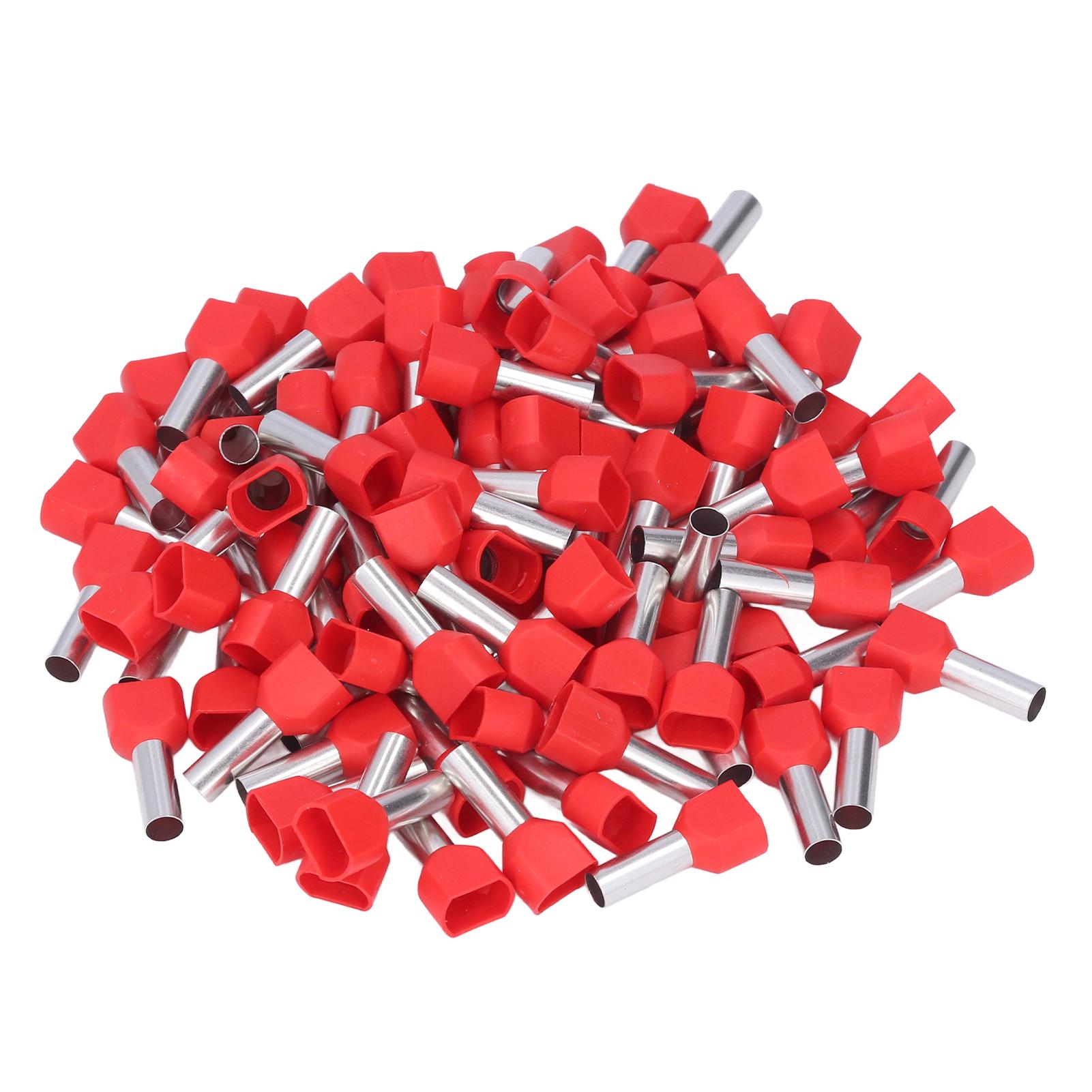 

100 шт. Кінцеві клеми для шнура 2 Ізольовані наконечники-піни Мідні обтискні з єднувачі AWG 10 6.0мм2 TE6014