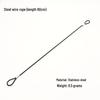 Anti-Lost 60cm Black Rubber-Coated Steel Safety Rope for GoPro/DJI Action Cameras