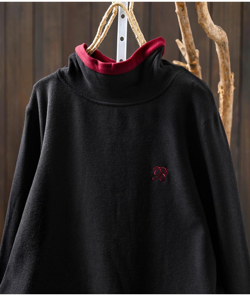 Women's 2025 Stylish Half-High Collar Sweatshirt, Autumn Fashion for Petite Figures, Chic Casual Fleece Long Sleeve Base Layer.