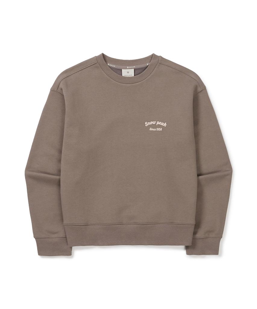 SNOWPEAK APPAREL Women'S Lettering Semi-Crop Sweatshirt (S24Fwfht63) Cocoa