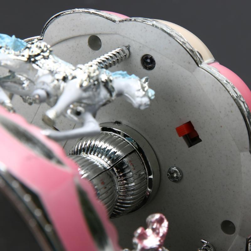 Chrismas Birthday Gift LED Light Merry Go Round Music Box Christmas Birthday Gift Toy Carousel