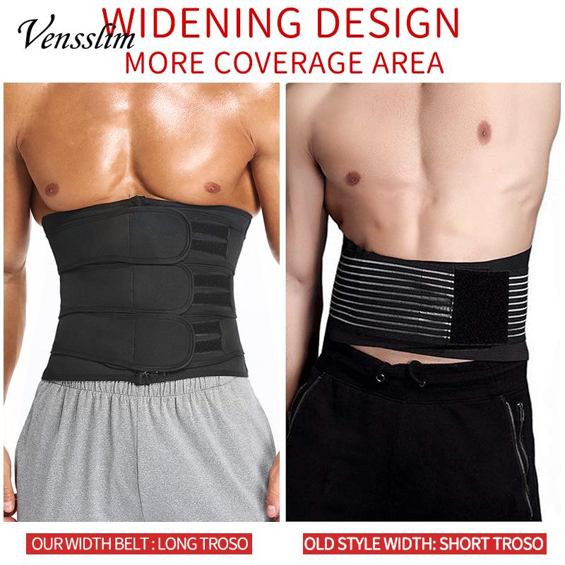 Vensslim Men Waist Trainer Corset Abdominal Slimming Belt Fitness Body Shaper Weight Loss Strap Waist Trimmer