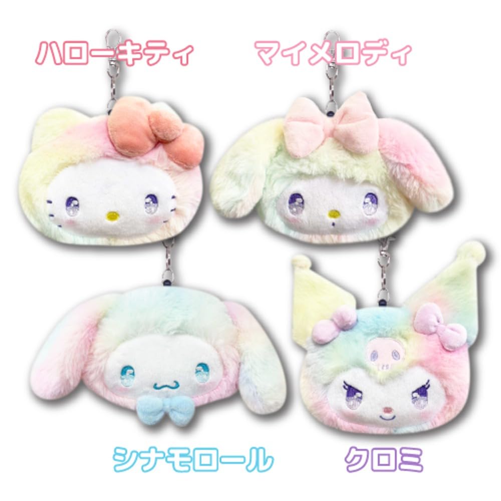 Hatayama Shoji Face Reel Pass Rainbow x 63202554 Case, Kuromi, H10.5 W13cm,