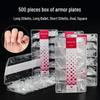 500 Stuks Transparante Matte Spoorloze Verwijderbare Kunstnagels - Handgemaakte Draagbare Nagellak Stickers
