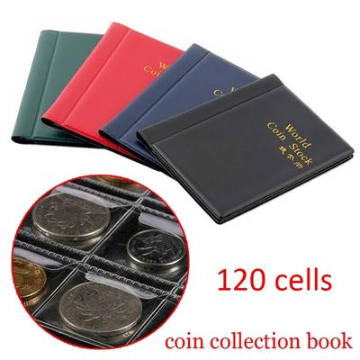 120 Fächer Münzsammlung Fotoalbum Buch Münzhalter Weltsammlermünzen Aufbewahrung Sammlung Fotoalbum Buch Sammlungstasche Geschenk