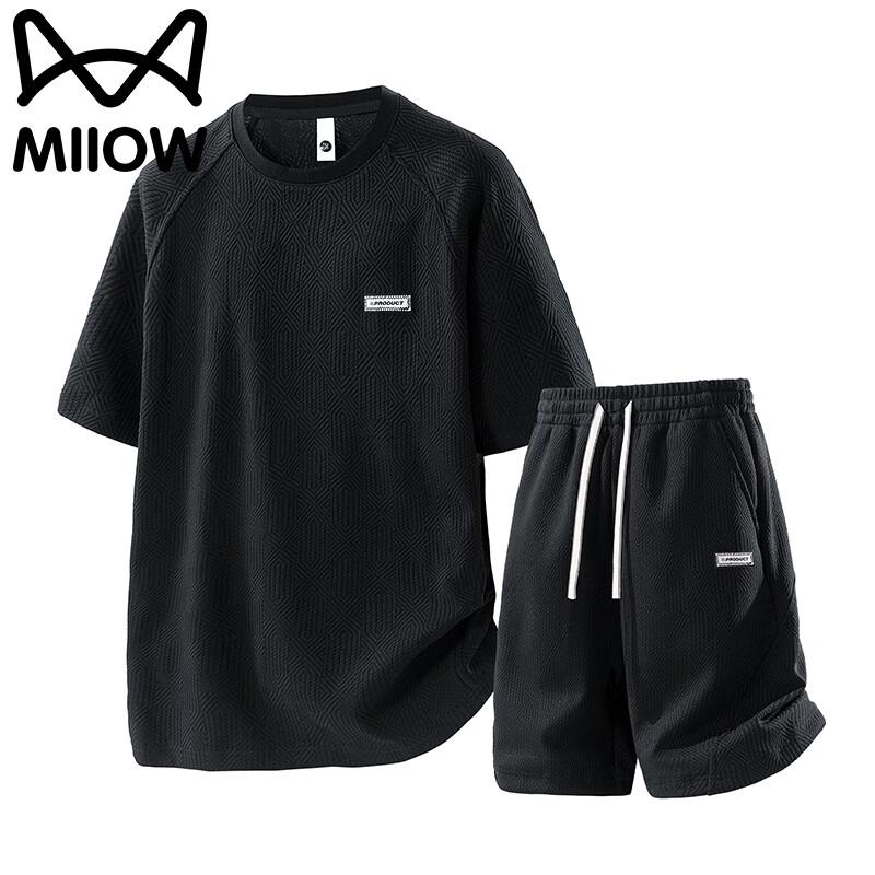 

MiiOW Men s Casual T-shirt & Shorts Set 6XL