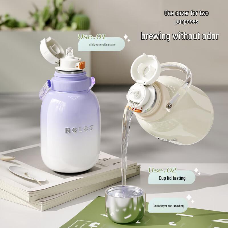 Cute Portable 316L Stainless Steel Straw Thermos for Kids