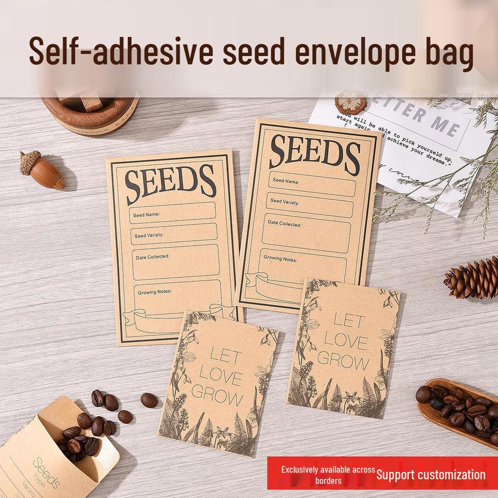 Rapeseed Sample Kraft Paper Self-Adhesive Lick-and-Stick Envelope Bag