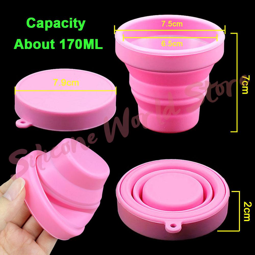 Silicone World Portable Silicone Folding Cup Mouthwash Cups Travel Outdoor Anti Drop Telescopic Cup Coffee Handcup Water Cup