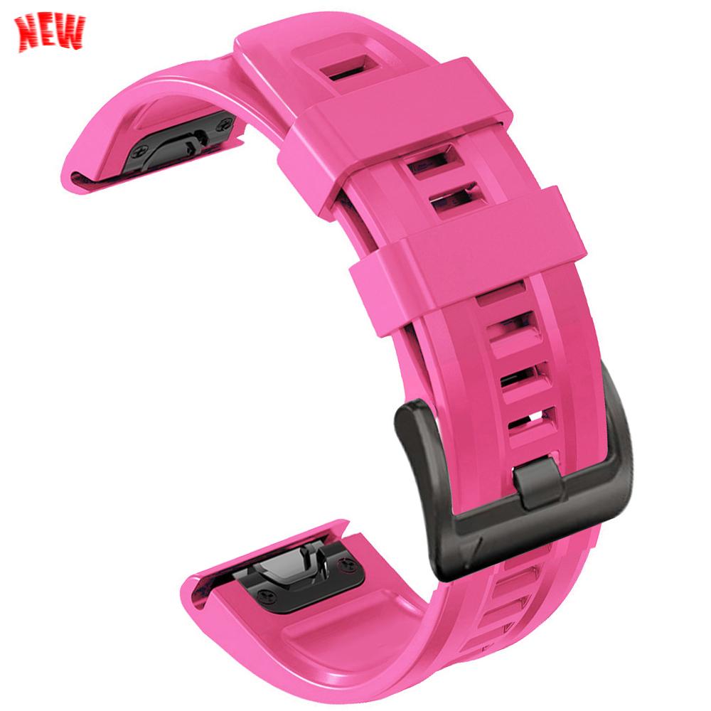 

22mm 26mm Silicone QuickFit Sports Strap For Garmin Epix PRO instinct 3 Quatix/DELTA/TACTIX/Fenix 6XPro 7 E 8pro 5XPlus Bracelet 1Pcs QuickFit 22mm
