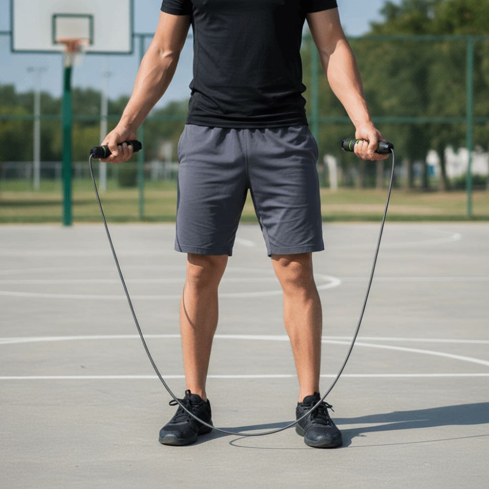 Adjustable Length Jump Rope Speed Racing Bearing System Steel Wire Rope Comfortable Foam Handles Adjustable Jump Rope