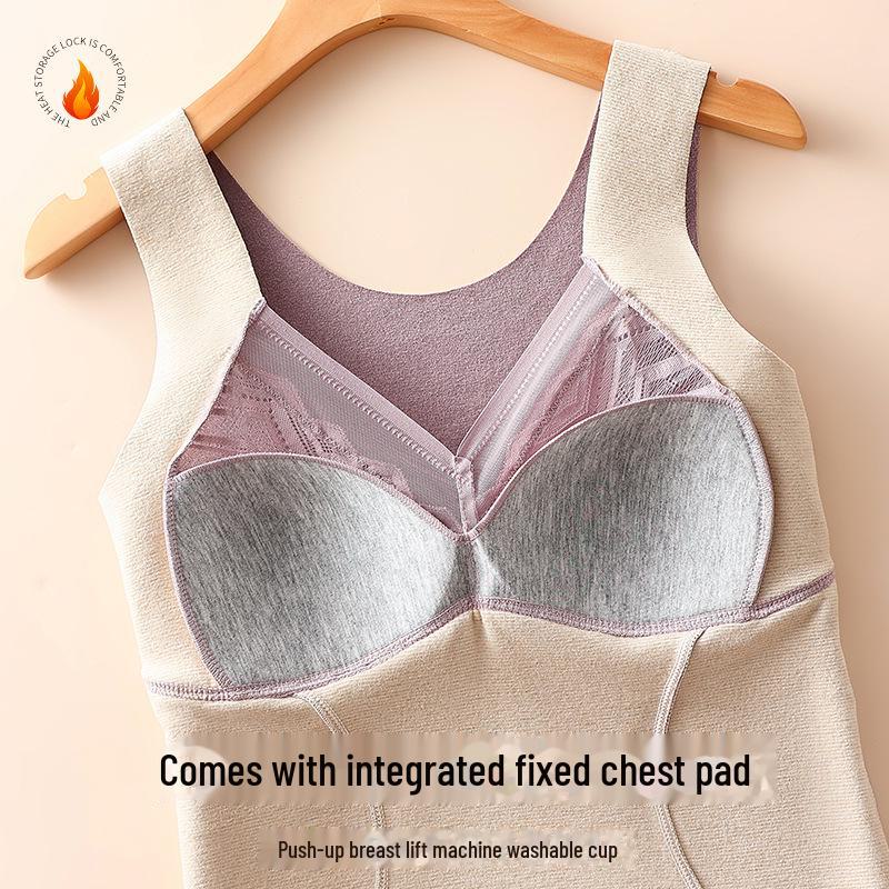 Women's Lace Wool Silk Heated Seamless Slimming Vest